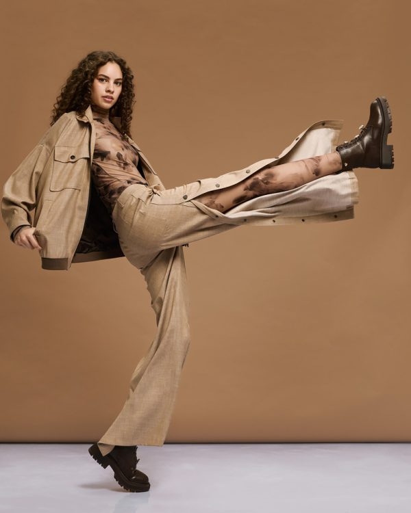 Straight-leg pants with snap buttons - Access Fashion - Image 5