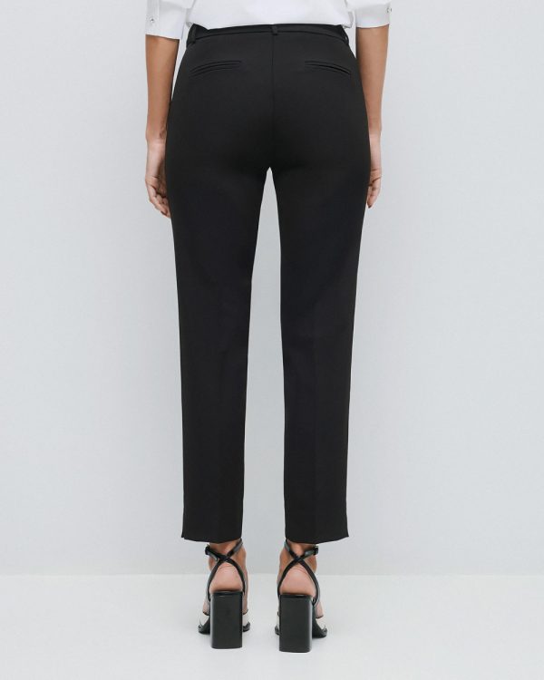 Straight-leg pants with a monogram button - Access Fashion - Image 10