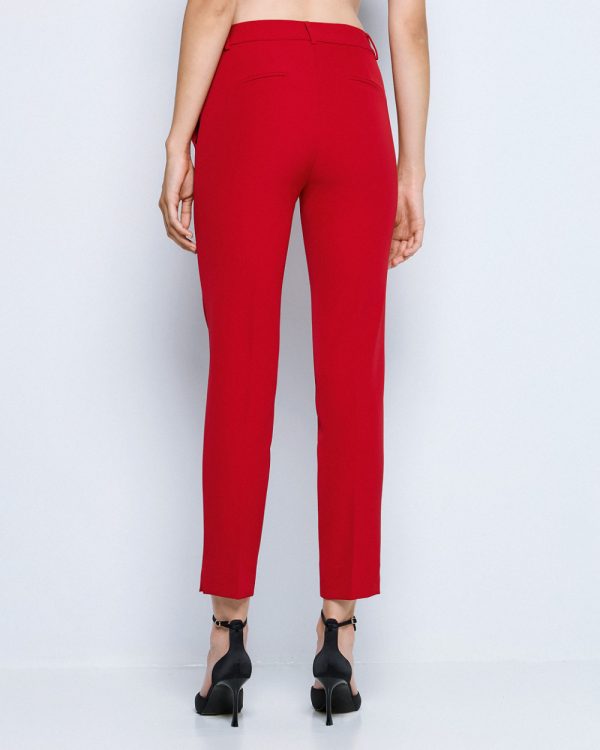 Straight-leg pants with a monogram button - Access Fashion - Image 3