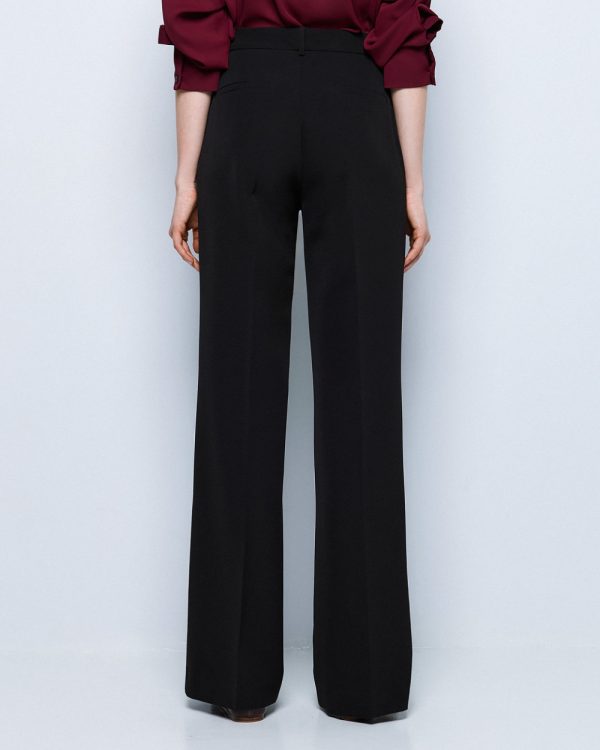 Wide-leg pants with a monogram button - Access Fashion - Image 3