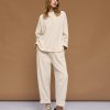 High-waist pants with an elastic waistband - Access Fashion