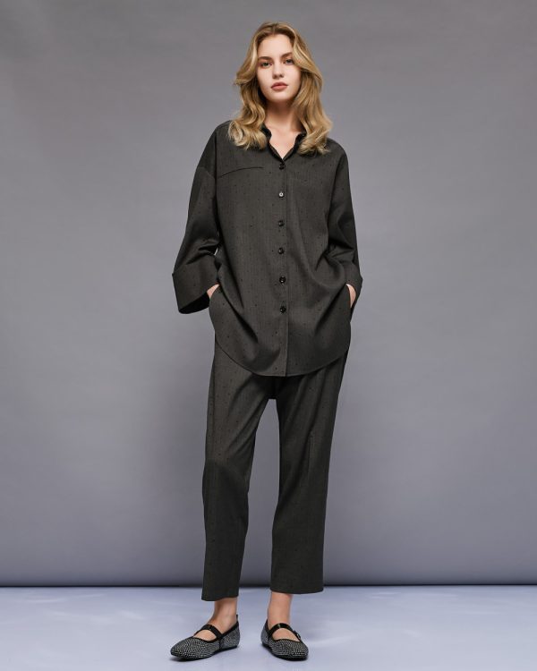 Pants with rhinestone details - Access Fashion