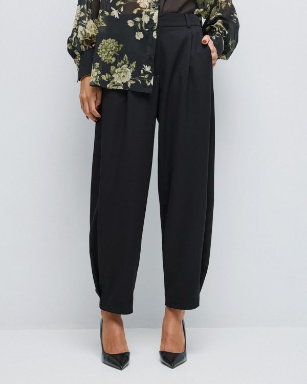 Barrel pants with front pleats - Access Fashion - Image 2