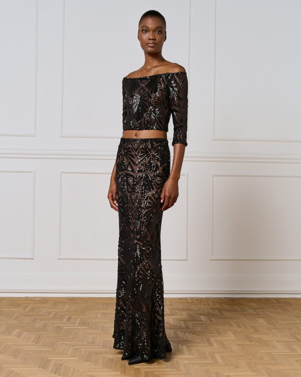 Sequin embellished maxi skirt - Access Fashion