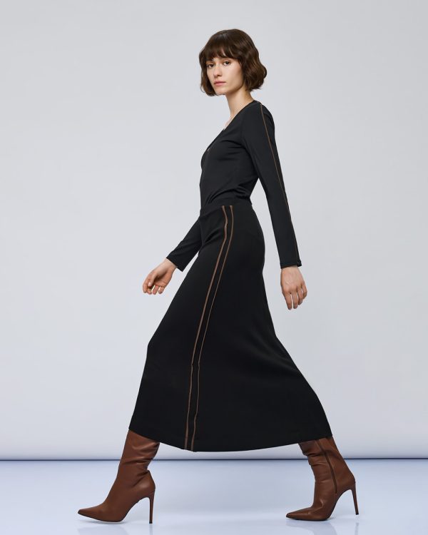 Midi skirt with piping details - Access Fashion