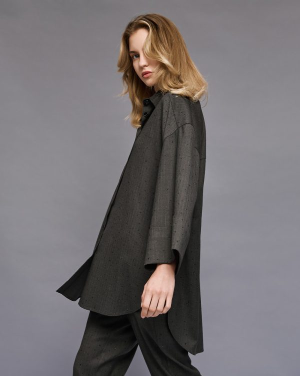 Long shirt with rhinestones - Access Fashion - Image 2