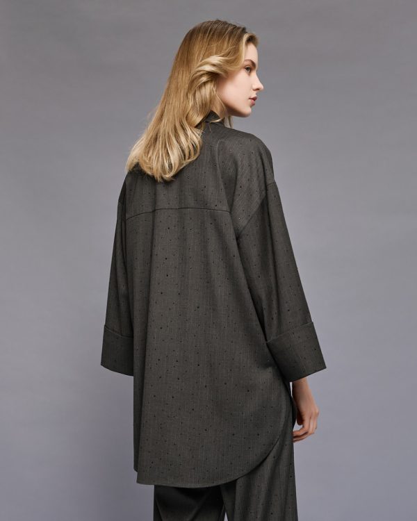 Long shirt with rhinestones - Access Fashion - Image 4