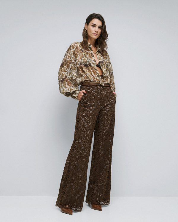 Long printed semi-sheer shirt - Access Fashion