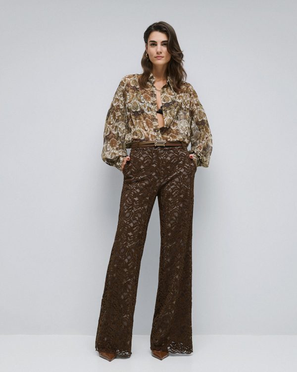 Long printed semi-sheer shirt - Access Fashion - Image 2