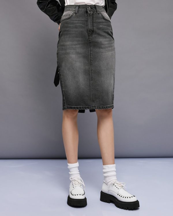 Denim midi skirt - Access Fashion - Image 2