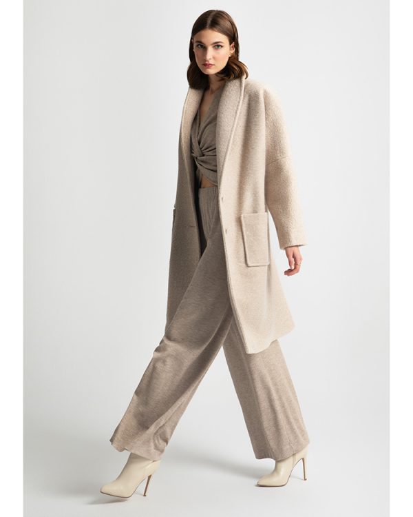 Longline belted coat - Moutaki