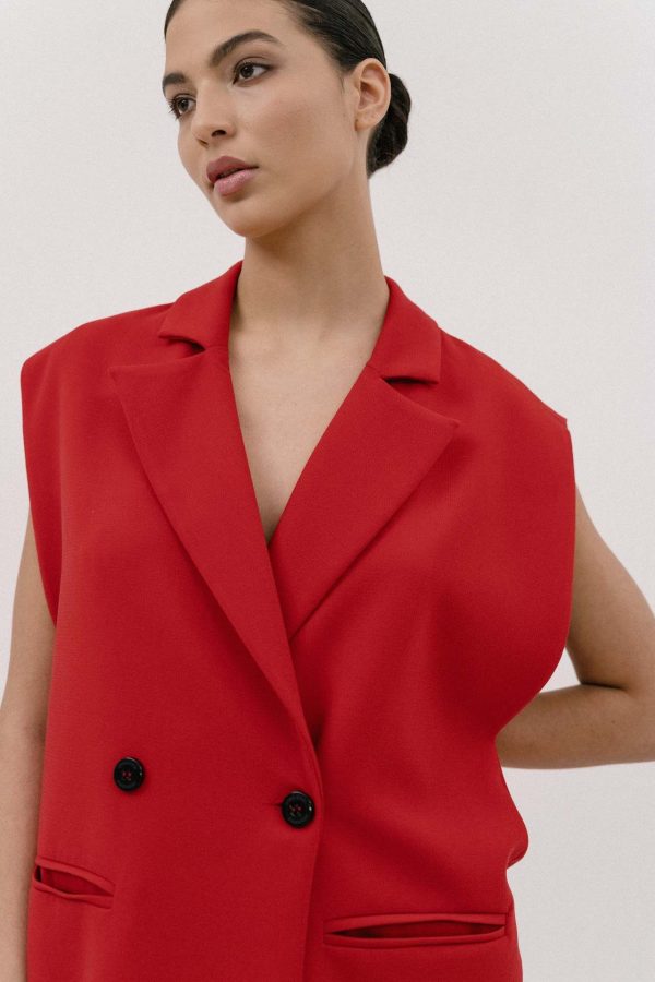 Molly double-breasted vest - 4Tailors - Image 9
