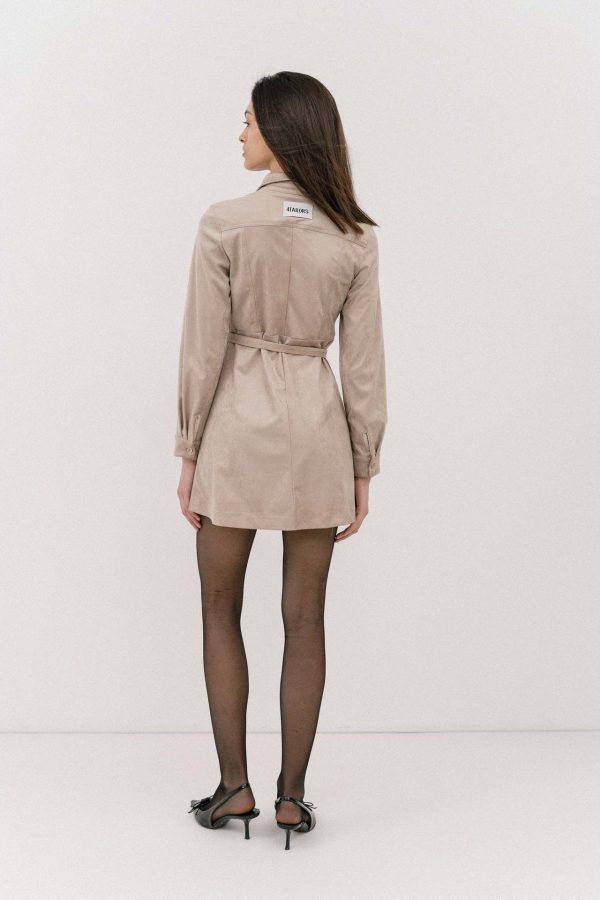 Erika mini suede shirt dress - 4Tailors - Image 4