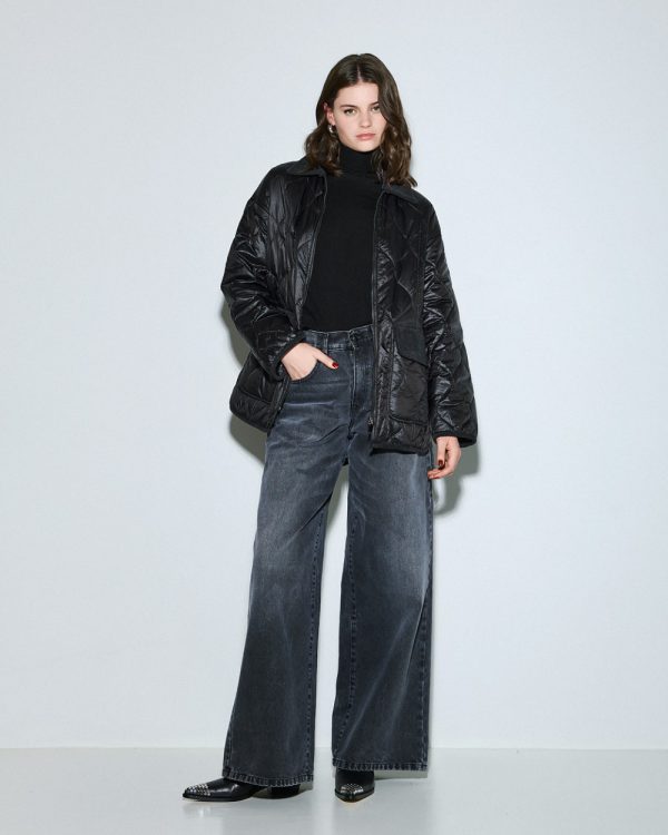 Quilted jacket with belt - Access Fashion