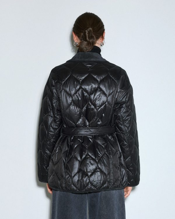 Quilted jacket with belt - Access Fashion - Image 3