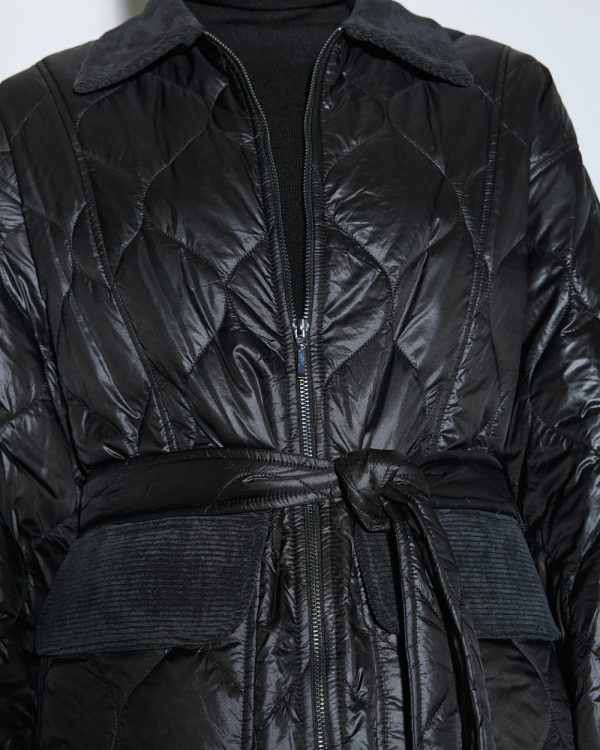 Quilted jacket with belt - Access Fashion - Image 4