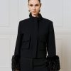 Cropped jacket with feathers - Access Fashion