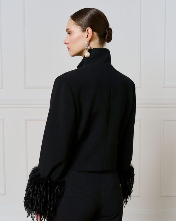 Cropped jacket with feathers - Access Fashion - Image 4