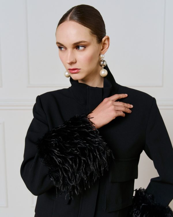 Cropped jacket with feathers - Access Fashion - Image 5