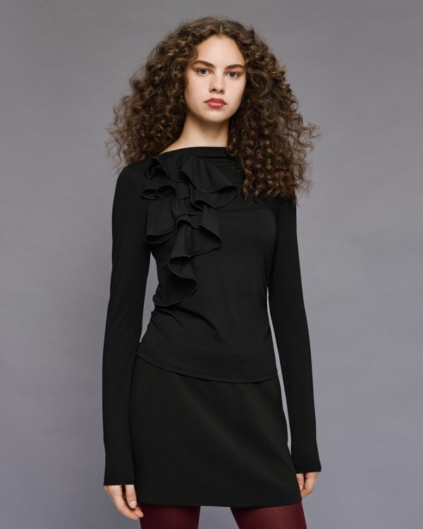 Blouse with ruching and ruffles - Access Fashion