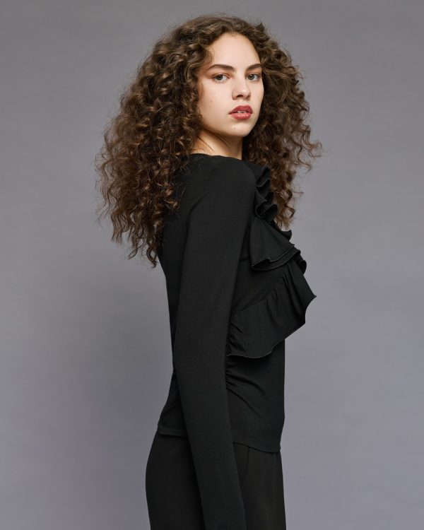 Blouse with ruching and ruffles - Access Fashion - Image 3