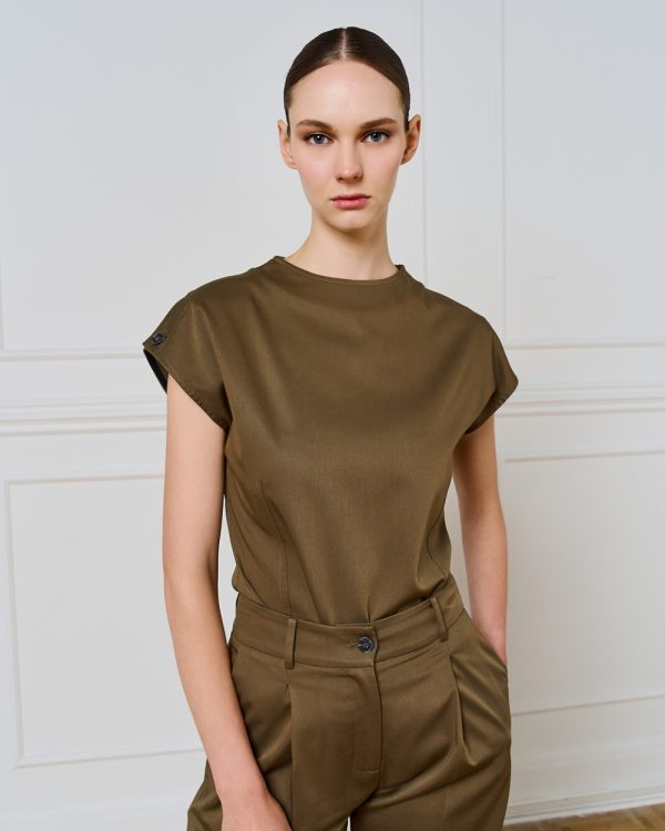 Top with short sleeves and buttons - Access Fashion