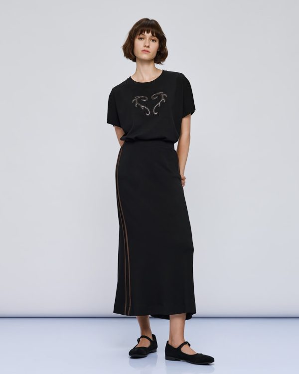 T-shirt with embossed detail - Access Fashion