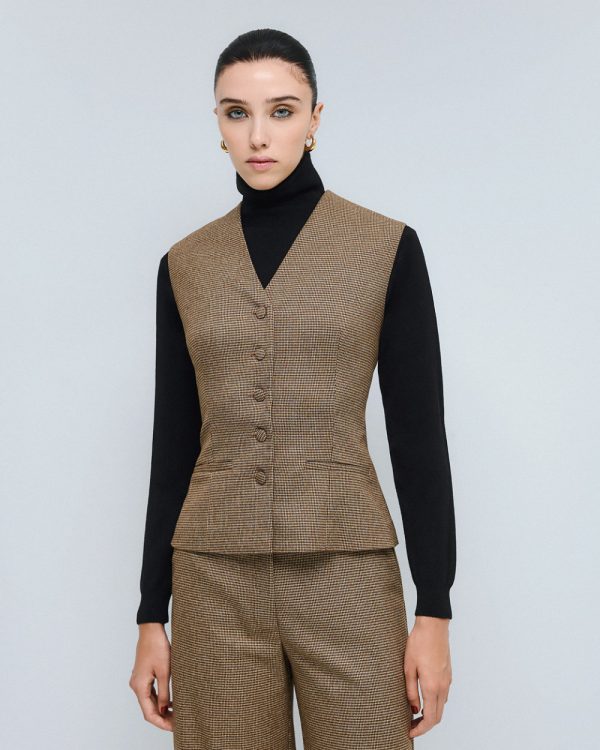 Mini-check vest - Access Fashion