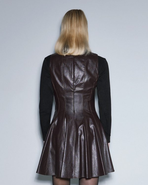 Faux leather mini dress - Access Fashion - Image 4