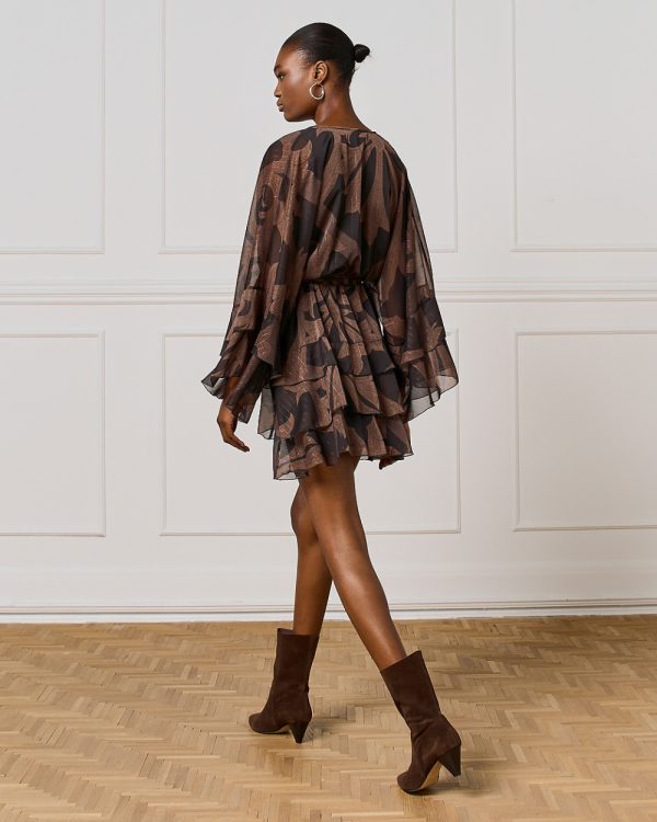Mini printed dress with ruffles - Access Fashion - Image 4