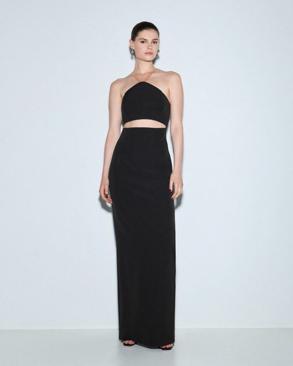 Halter dress with a cut-out - Access Fashion