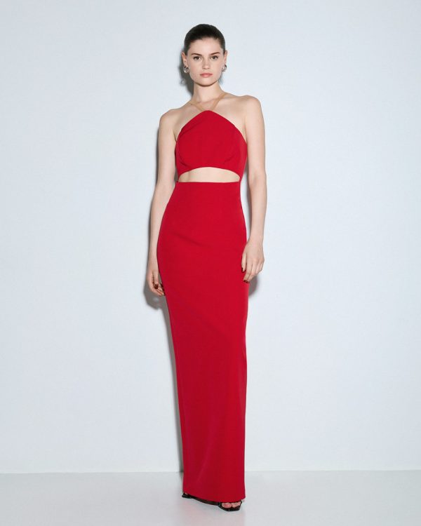 Halter dress with a cut-out - Access Fashion - Image 5