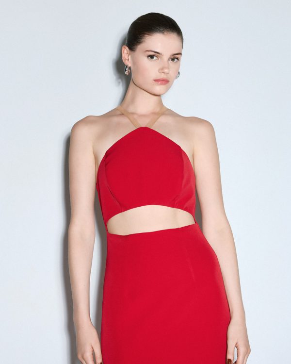 Halter dress with a cut-out - Access Fashion - Image 6