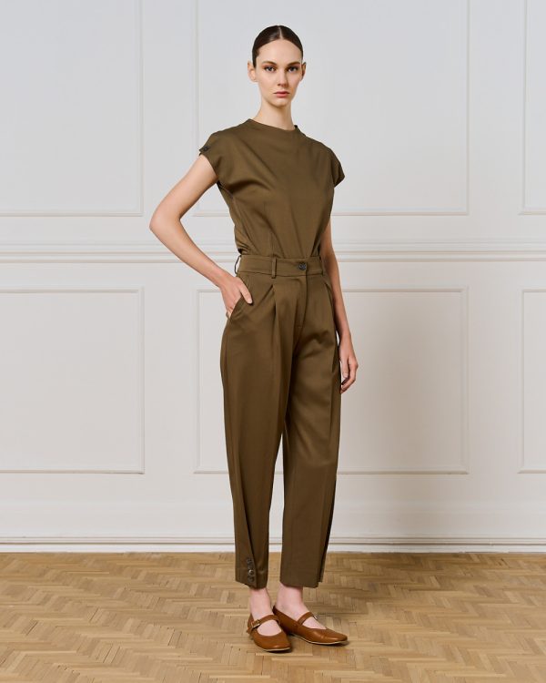 Pants with buttoned hem - Access Fashion