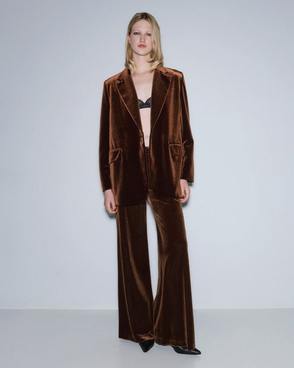 Velvet wide-leg pants - Access Fashion