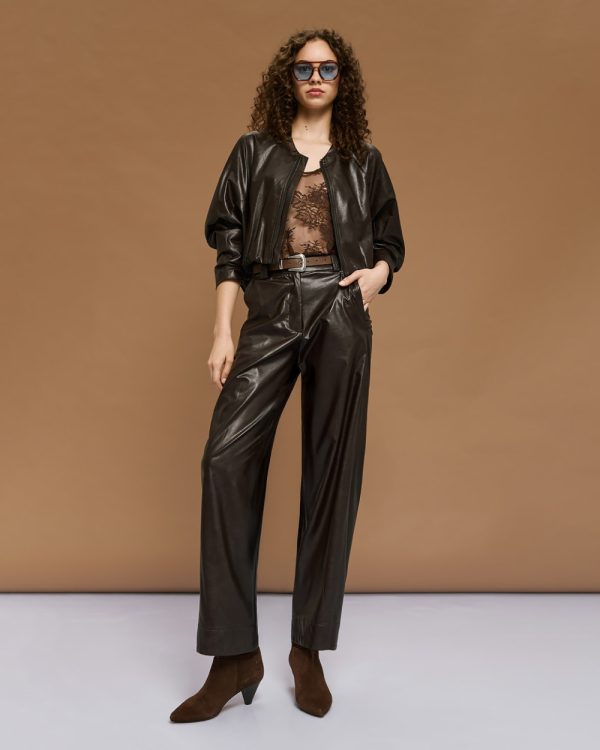 Faux leather carrot pants - Access Fashion