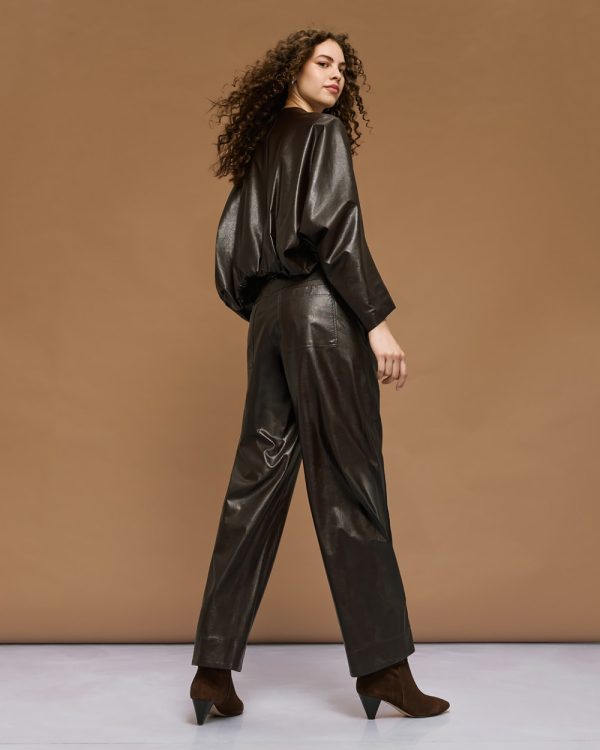 Faux leather carrot pants - Access Fashion - Image 3