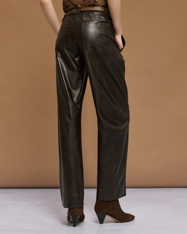 Faux leather carrot pants - Access Fashion - Image 4