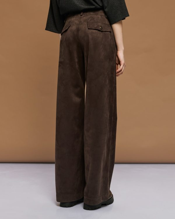 Straight-leg suede pants - Access Fashion - Image 4