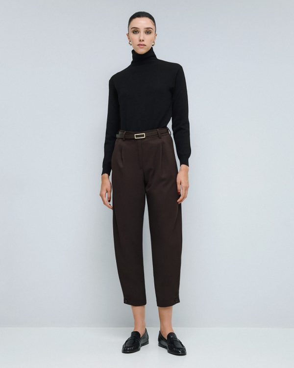 Barrel pants with front pleats - Access Fashion - Image 4