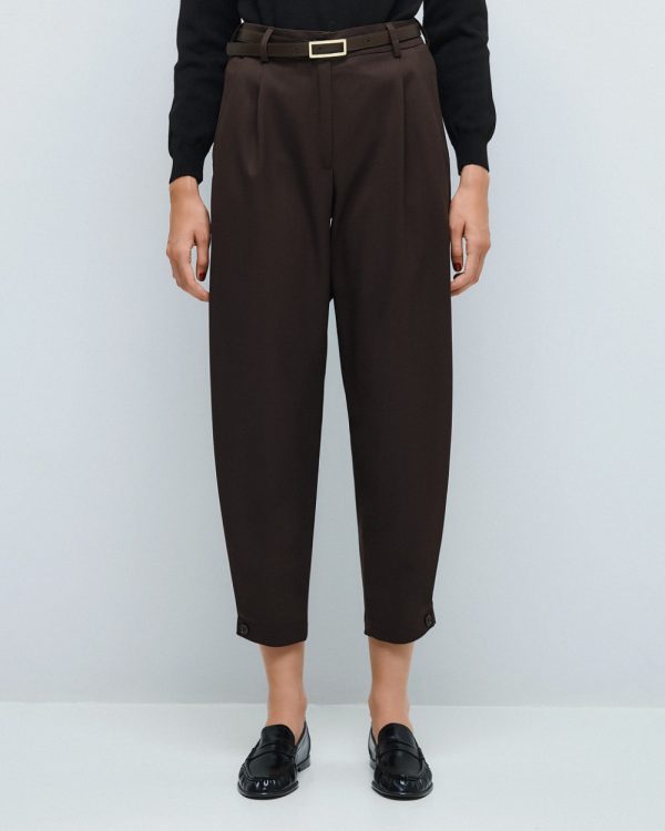 Barrel pants with front pleats - Access Fashion - Image 5