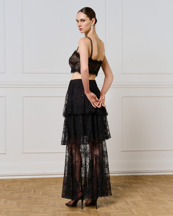 Lace maxi skirt with ruffles - Access Fashion - Image 3