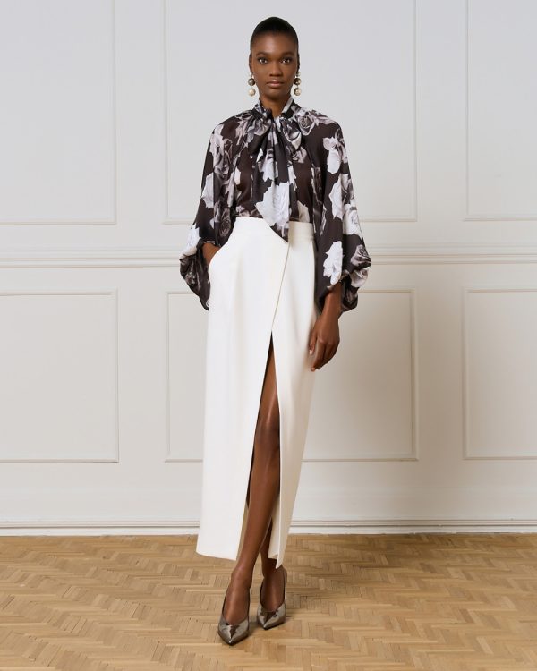 Midi skirt with front slit - Access Fashion