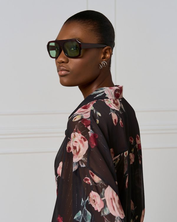 Floral shirt with lurex details - Access Fashion - Image 5
