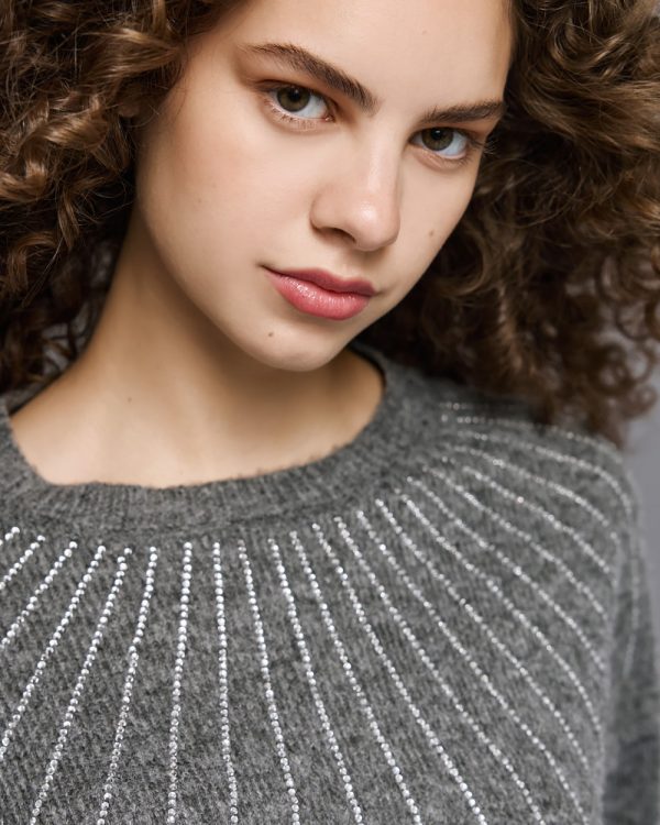 Knitted blouse with rhinestones - Access Fashion - Image 5