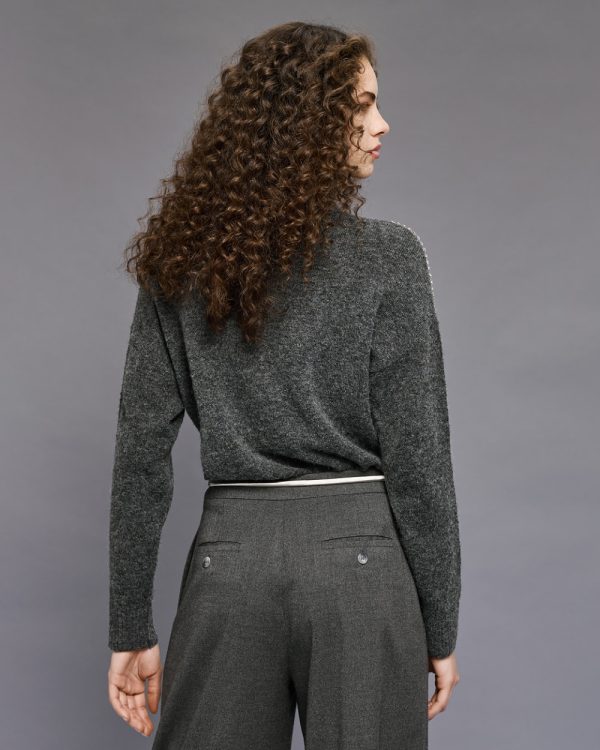 Knitted blouse with rhinestones - Access Fashion - Image 4