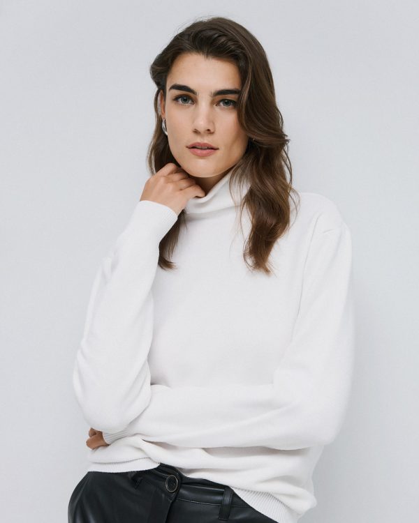 Knitted long-sleeve turtleneck blouse - Access Fashion