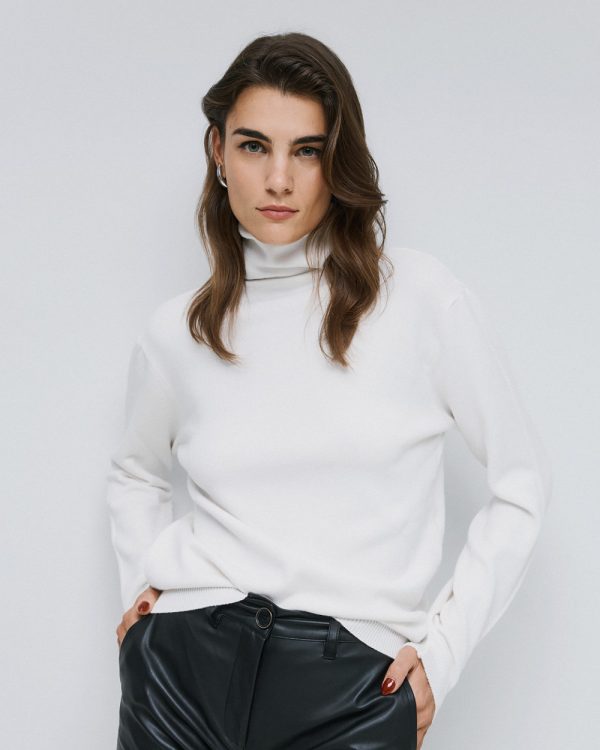 Knitted long-sleeve turtleneck blouse - Access Fashion - Image 3