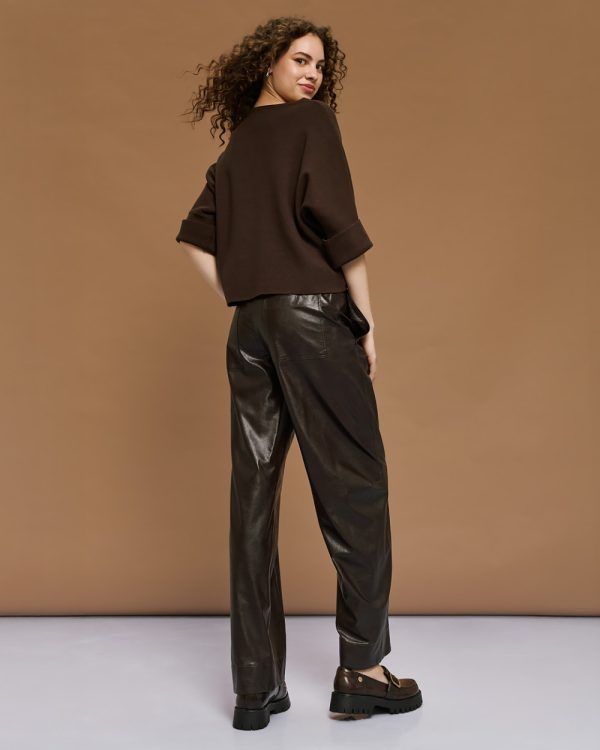 Knitted blouse with a boat neckline - Access Fashion - Image 3
