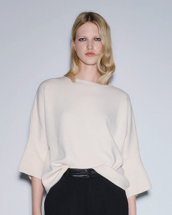 Knitted blouse with a boat neckline - Access Fashion - Image 6